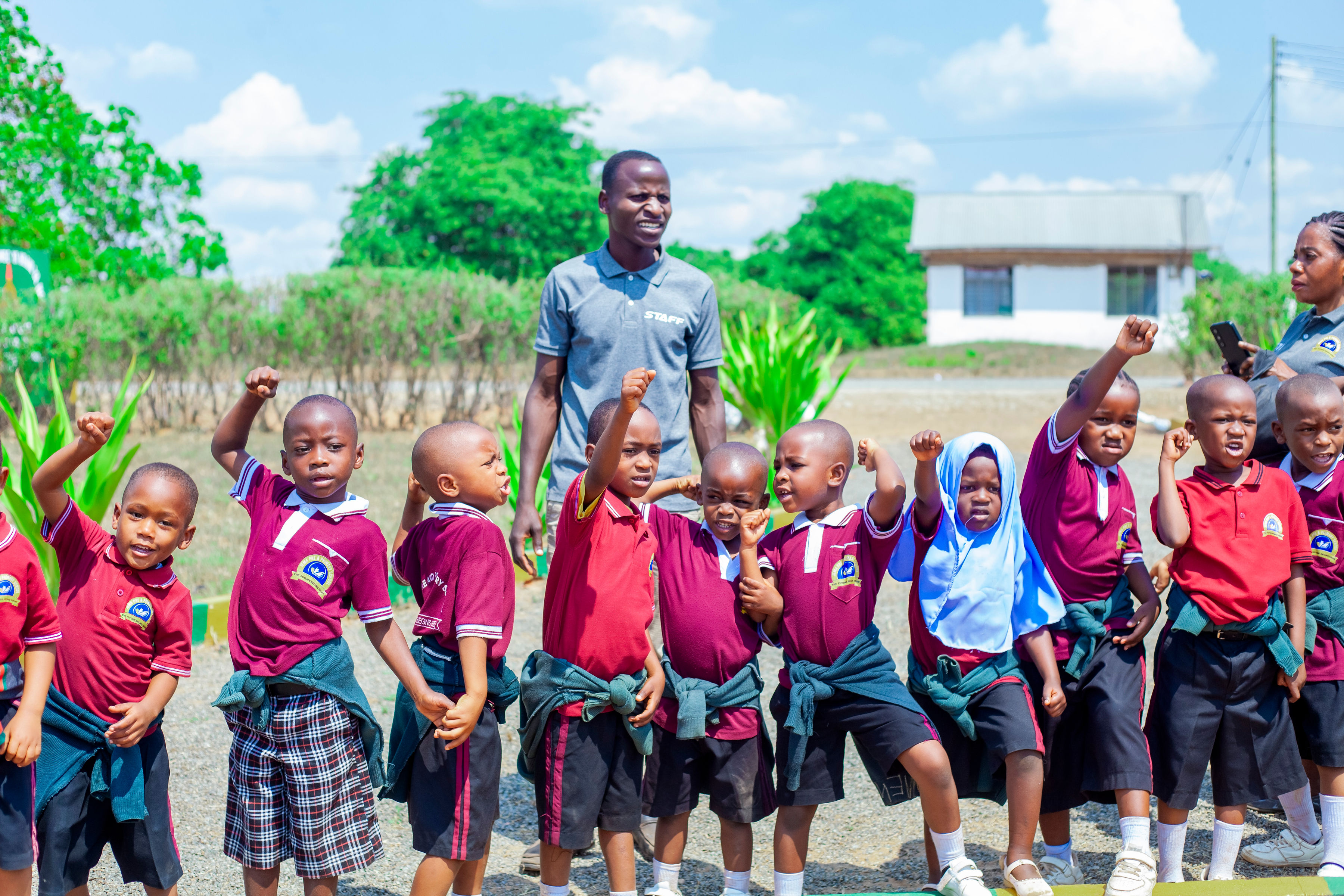 JEMA Memorial pupils gathered at school