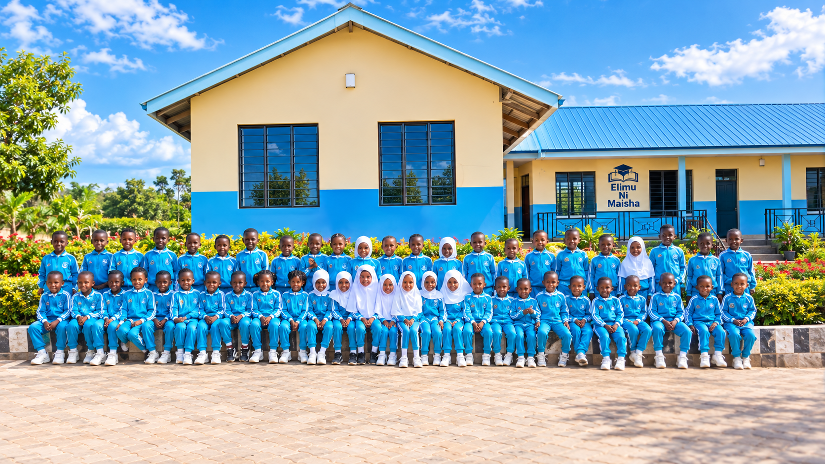 JEMA Memorial pupils in school tracksuits